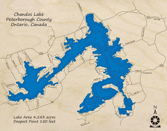 Chandos Lake Map Print