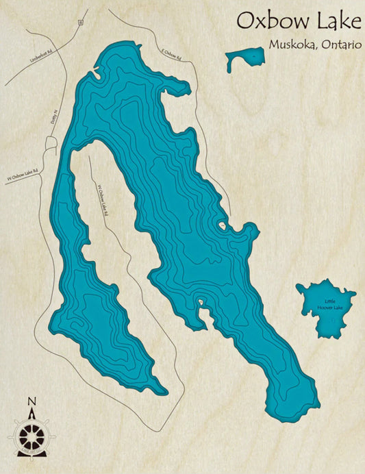 Oxbow Lake Map Print