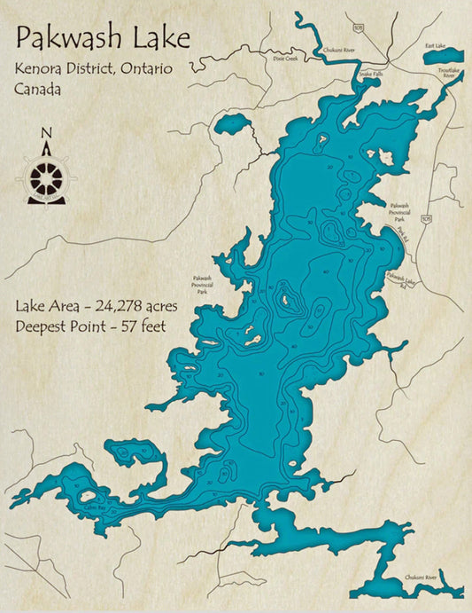 Pakwash Lake Map Print