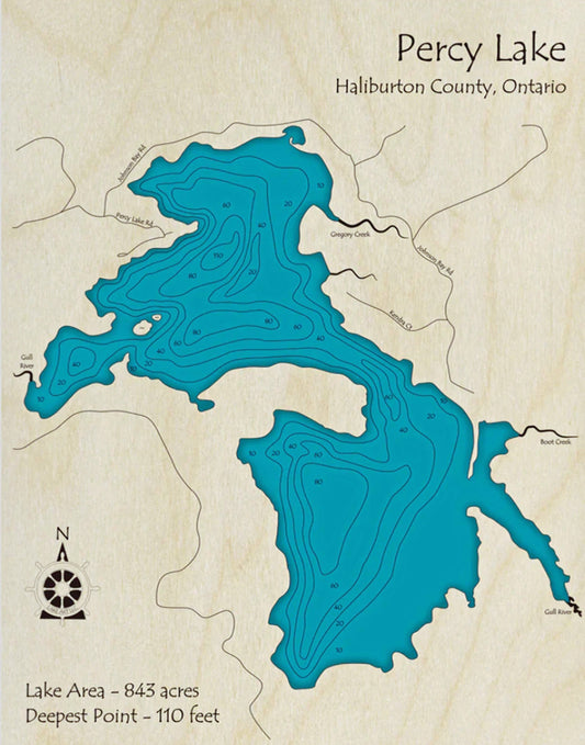 Percy Lake Map Print