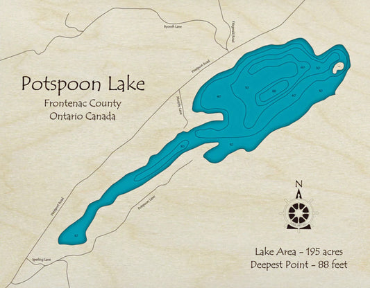 Potspoon Lake Map Print