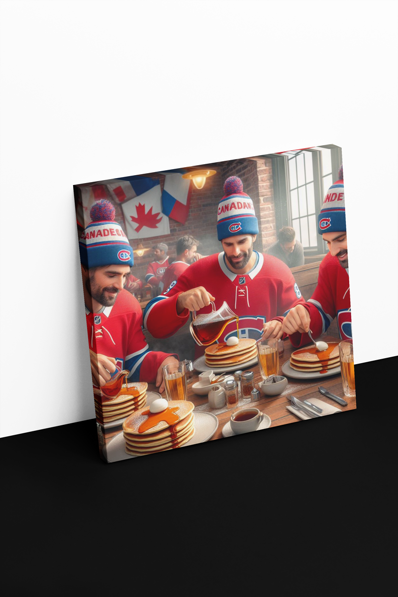 Puck Pals and Pancakes Canvas Print