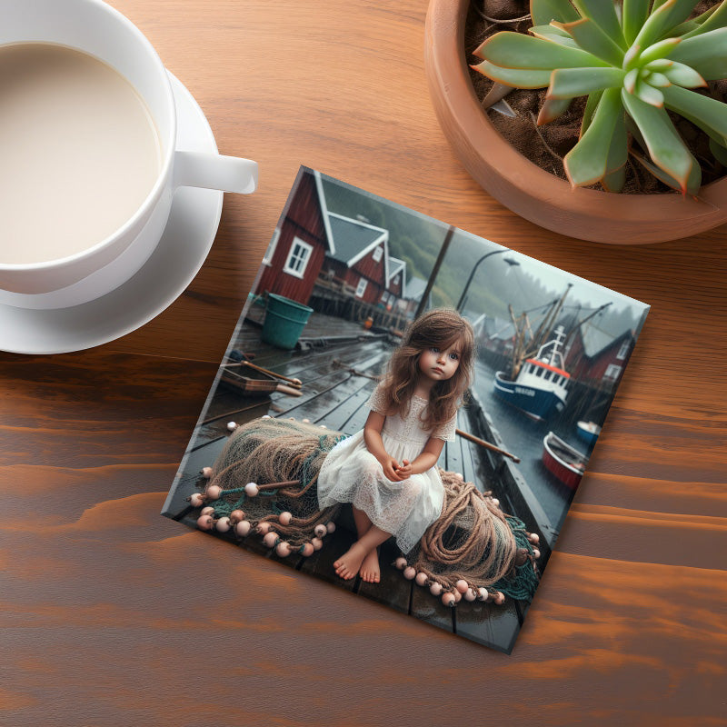 Little Fisher Girl Coaster