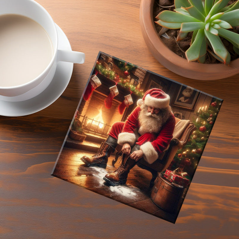 Santa lacing boots Coaster