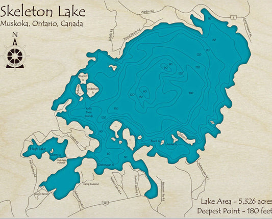 Skeleton Lake Map Print