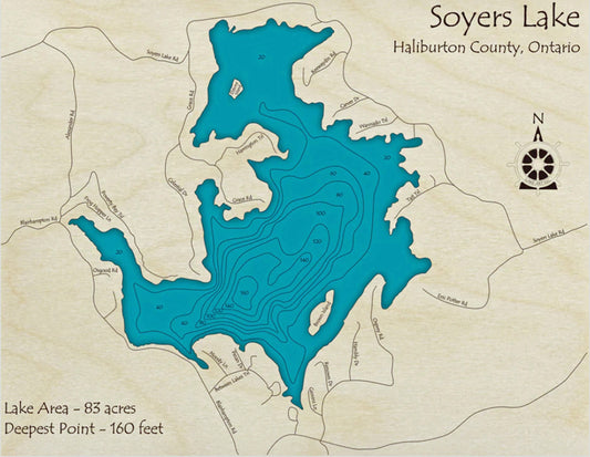 Soyers Lake Map Print