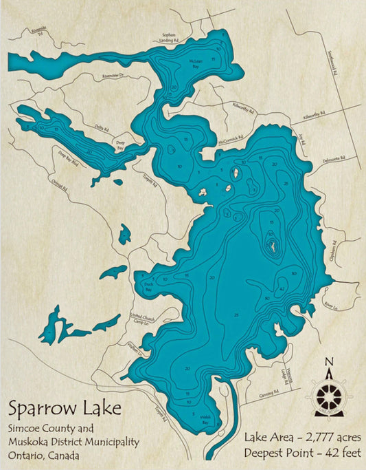 Sparrow Lake Map Print