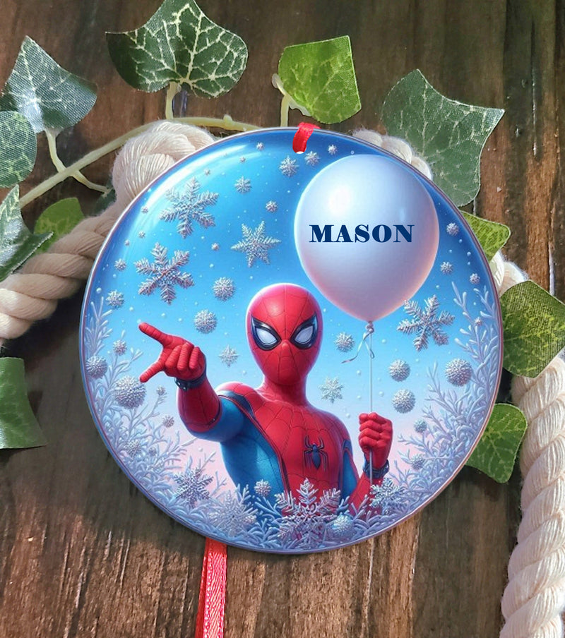 Personalized Spiderman Name Tree Ornament