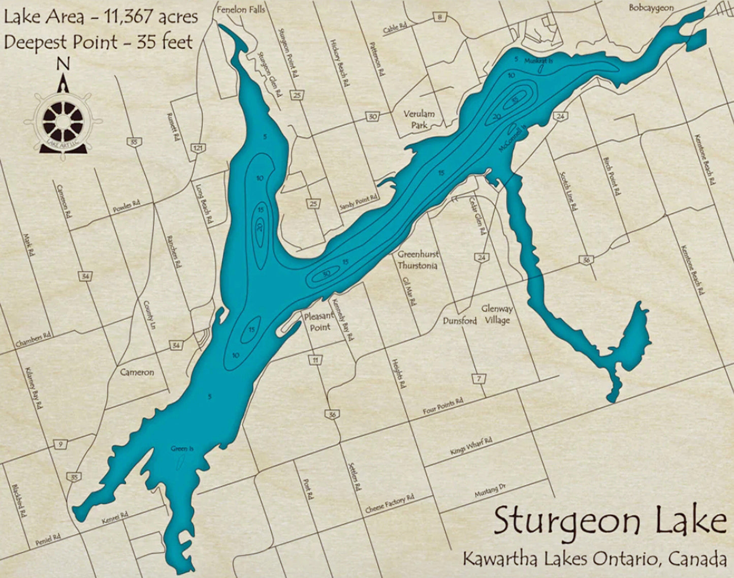 Sturgeon Lake Map Print