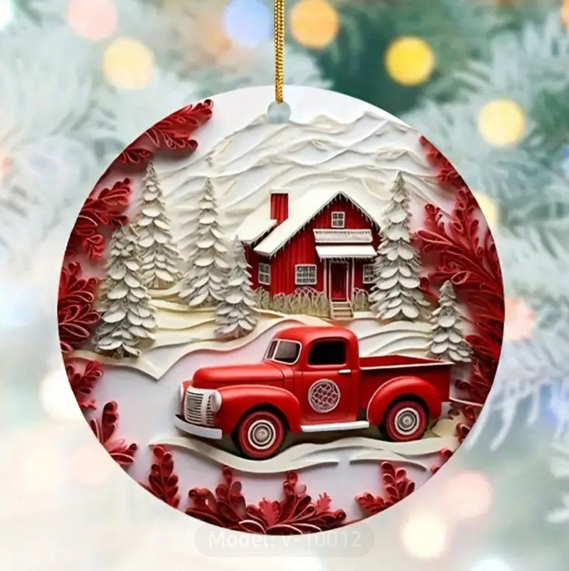 Red Truck Tree Ornament