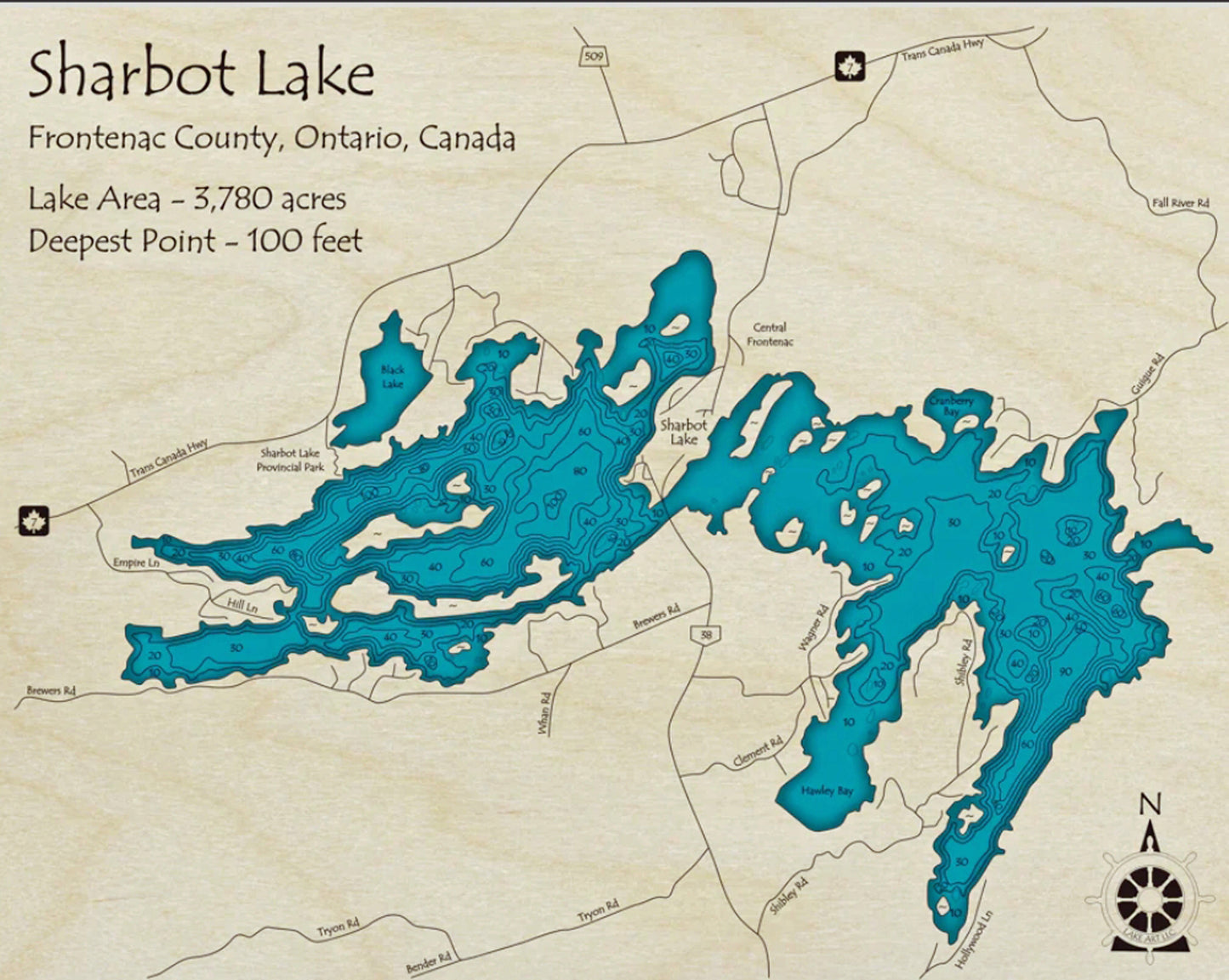 Sharbot Lake Map Print