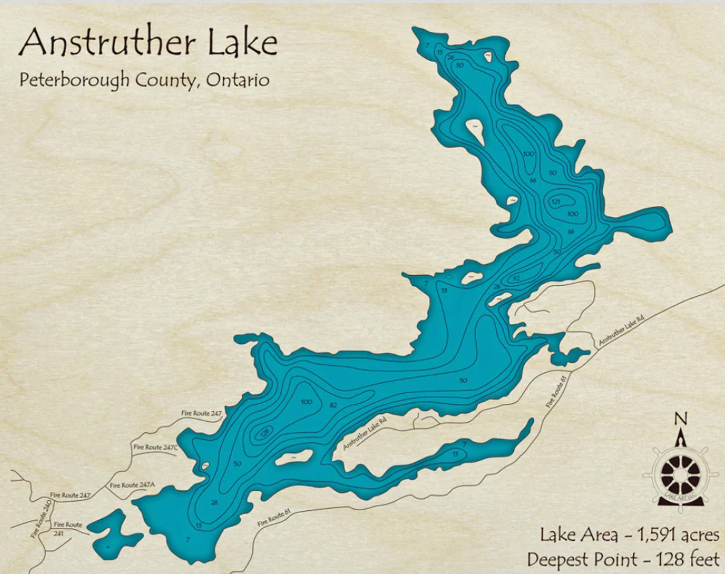 Anstruther Lake Map Print