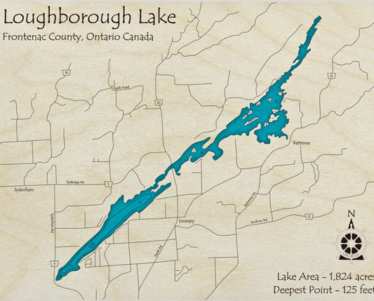 Longborough Lake Map Print