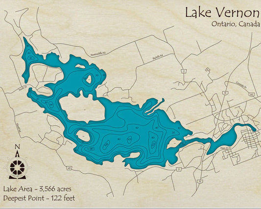 Lake Vernon Map Print