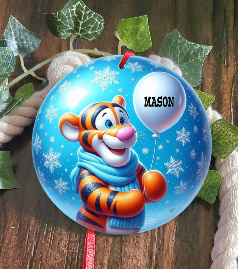 Personalized Tigger Name Tree Ornament