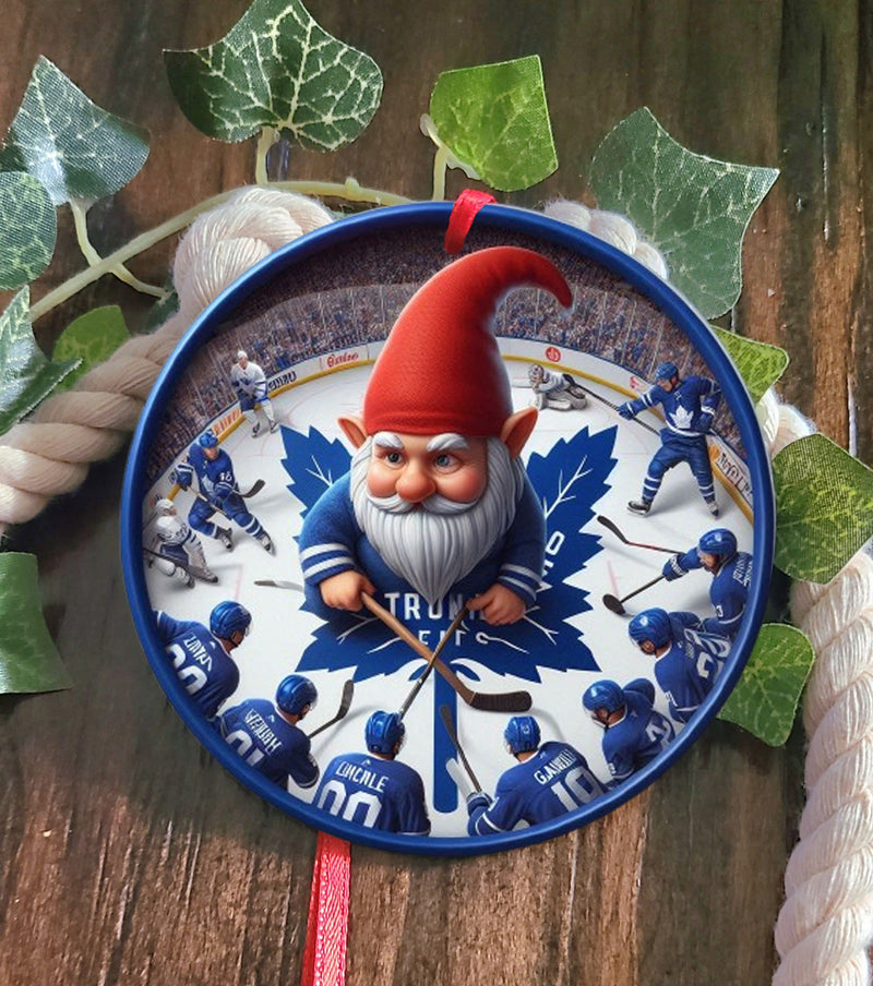 Toronto Maple Leafs Gnome Santa Tree Ornament