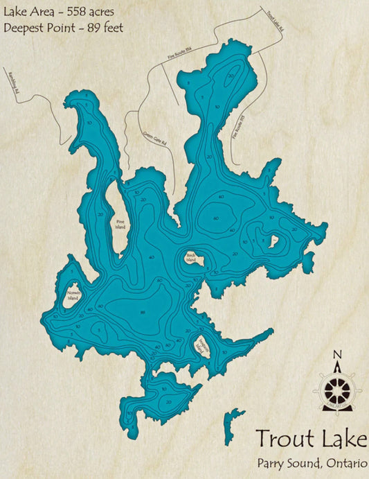 Trout Lake Map Print