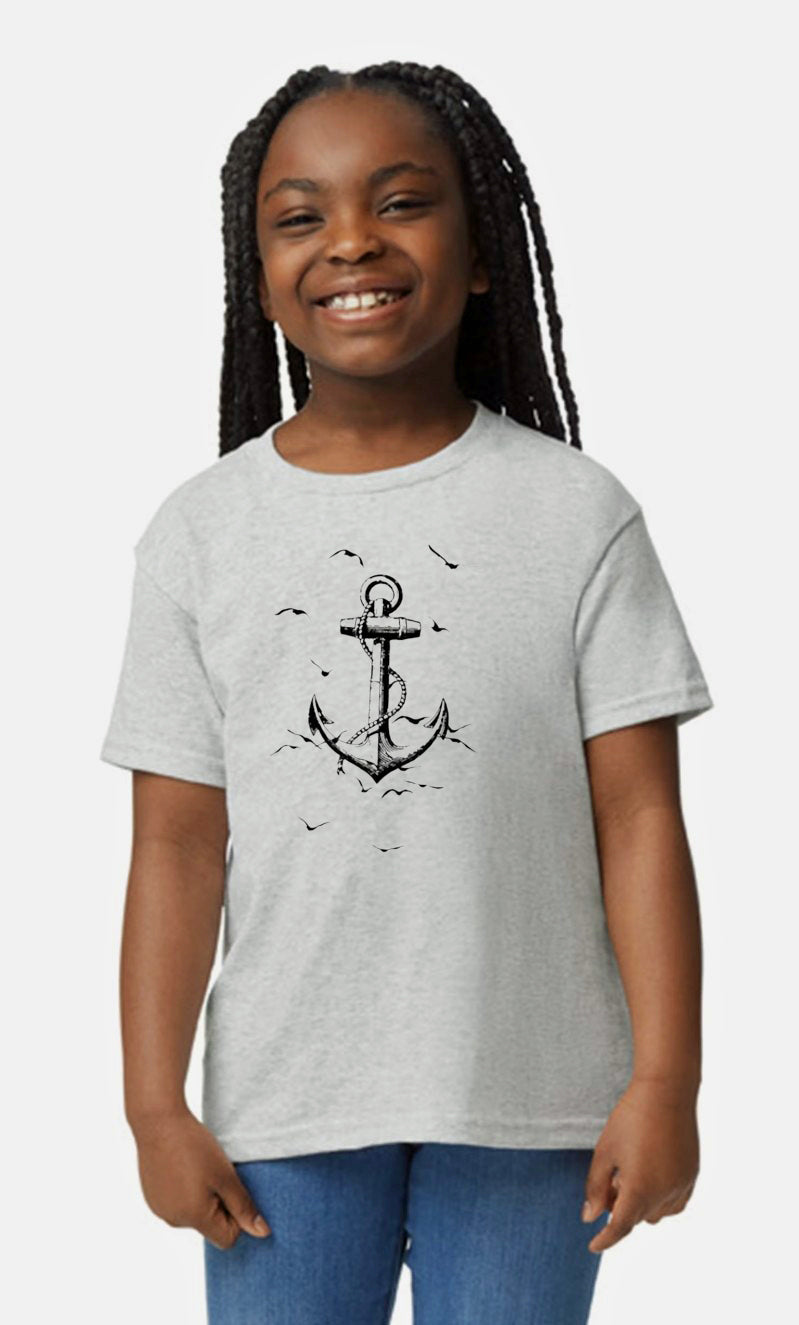 Unisex Youth Anchor & Gulls T Shirt