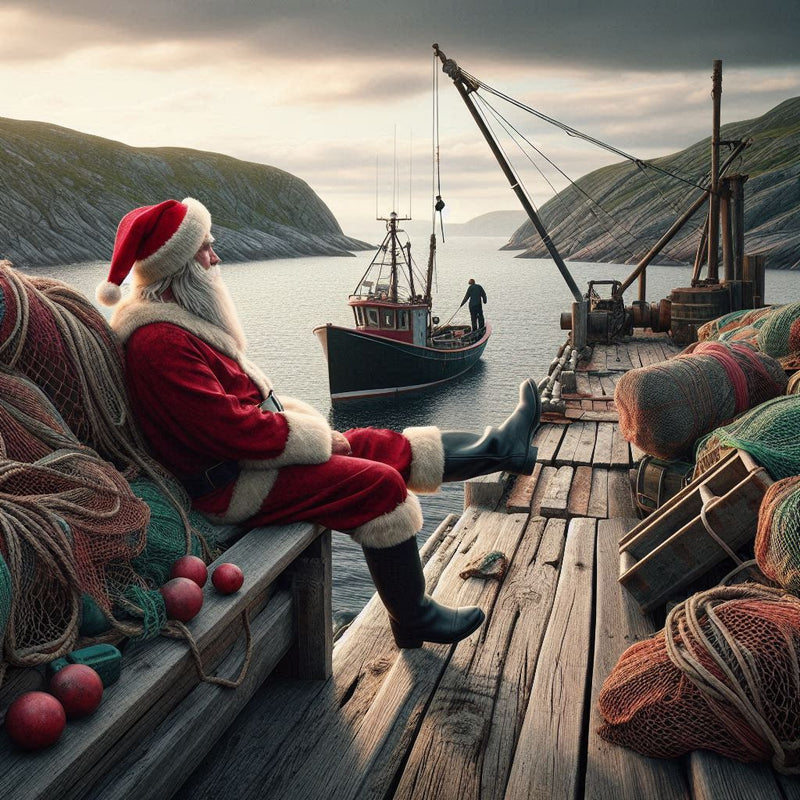 Santa on the wharf