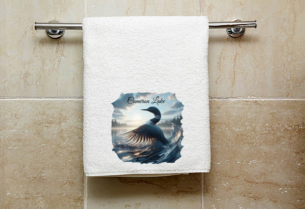 Cameron Lake Loon Towel