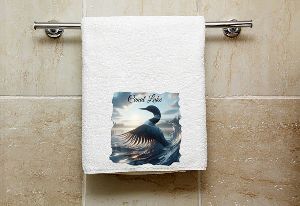 Canal Lake Loon Towel