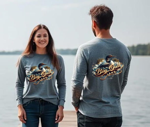 Big Gull Lake Unisex Long Sleeve Dtf T Shirt