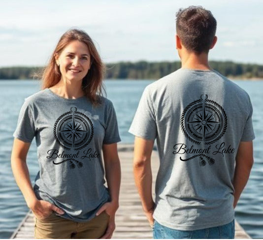 Belmont Lake Unisex Compass T Shirt