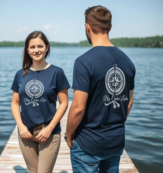 Big Cedar Lake Unisex Compass T Shirt