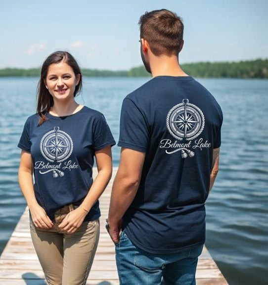 Belmont Lake Unisex Compass T Shirt