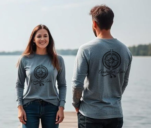 Anstruther Lake Unisex Long Sleeve Compass T Shirt