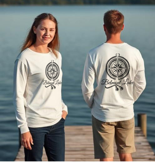 Belmont Lake Unisex Long Sleeve Compass T Shirt