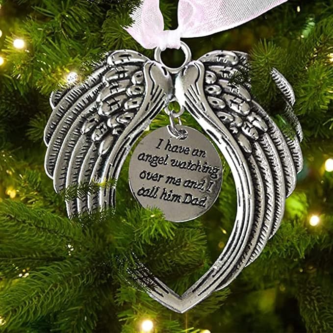 Memorial Dad Ornament Angel Wings