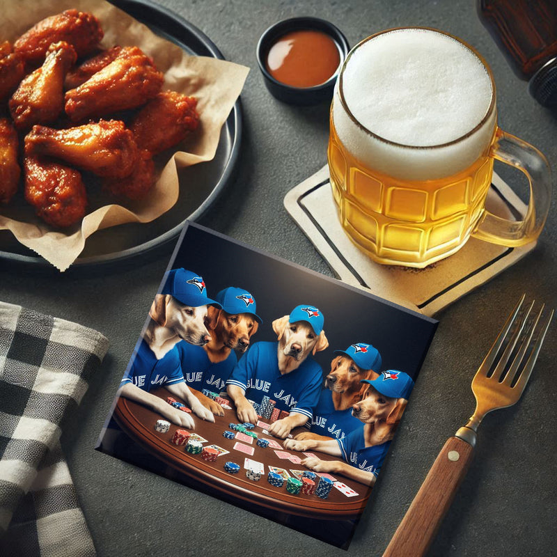 Toronto Blue Jays Dogs Playing Poker Coaster