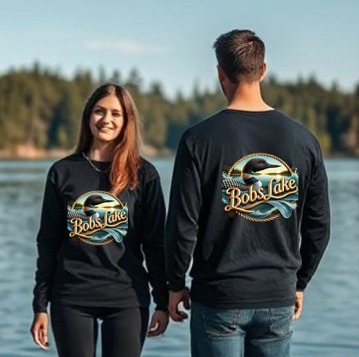 Bobs Lake Unisex Long Sleeve Dtf T Shirt