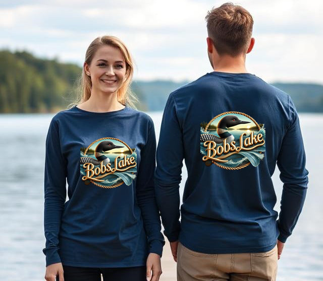 Bobs Lake Unisex Long Sleeve Dtf T Shirt