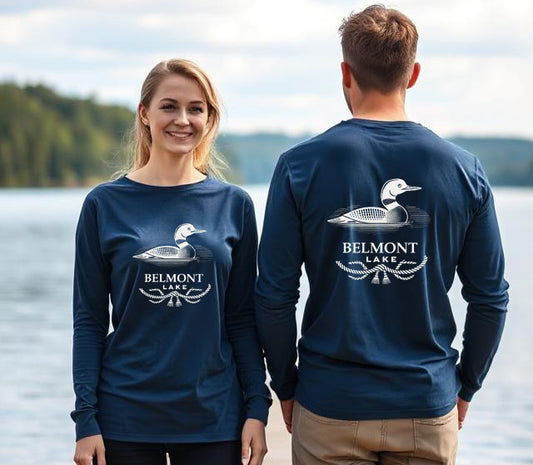 Belmont Lake Unisex Long Sleeve Loon T Shirt