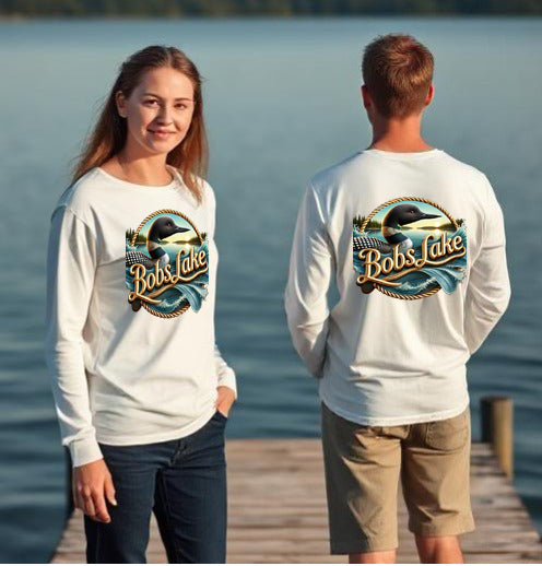 Bobs Lake Unisex Long Sleeve Dtf T Shirt