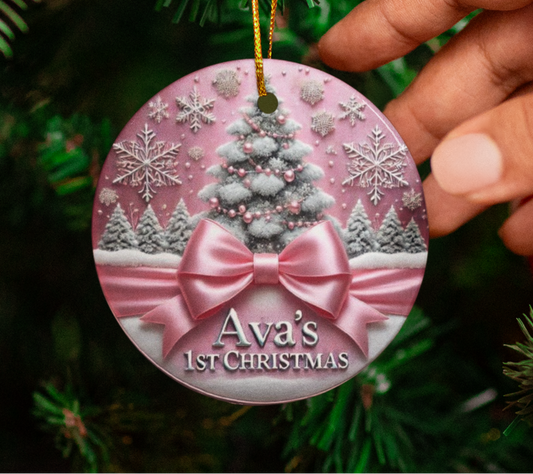 Customized Baby's 1st Christmas Tree Ornament