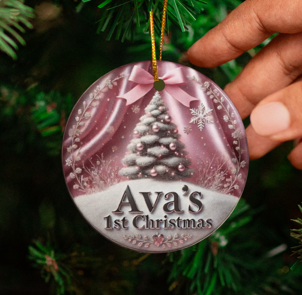 Customized Baby's 1st Christmas Tree Ornament