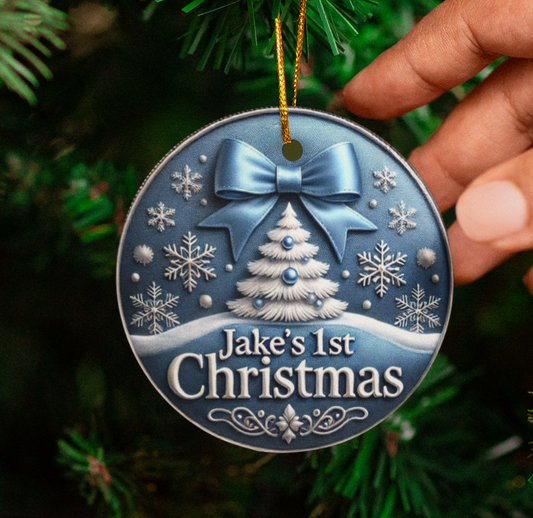 Customized Baby's 1st Christmas Tree Ornament