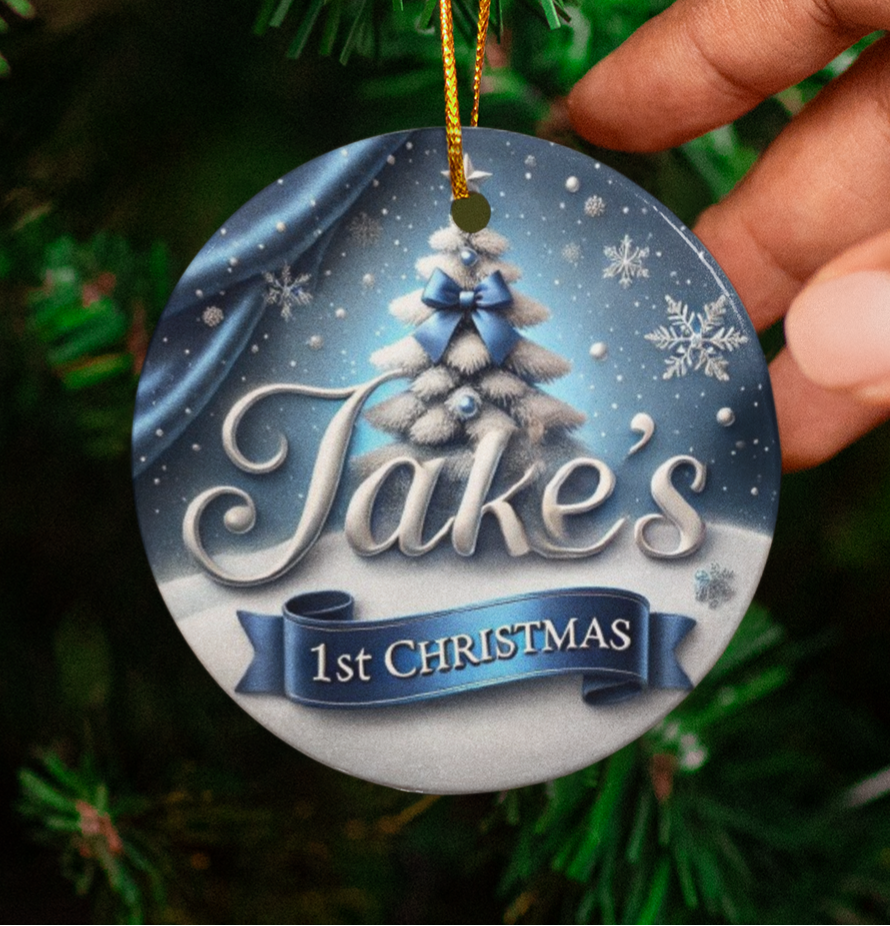 Customized Baby's 1st Christmas Tree Ornament