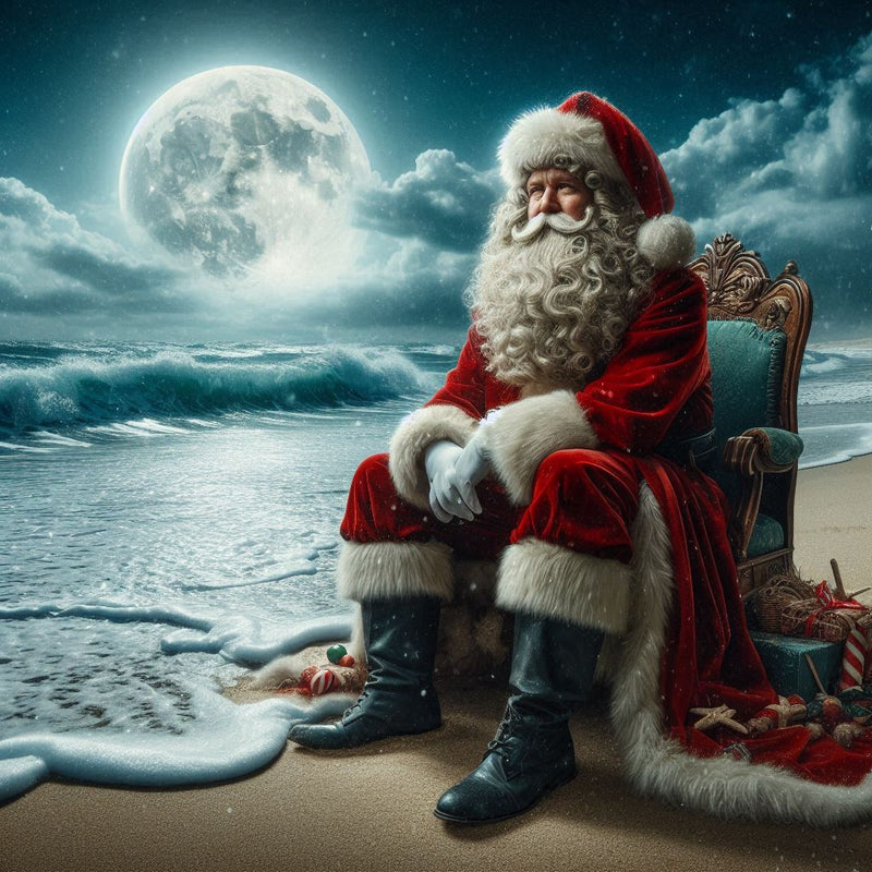 Santa on a Beach