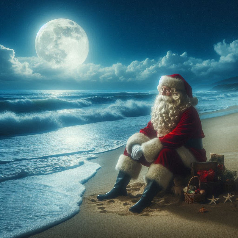 Santa on a Beach