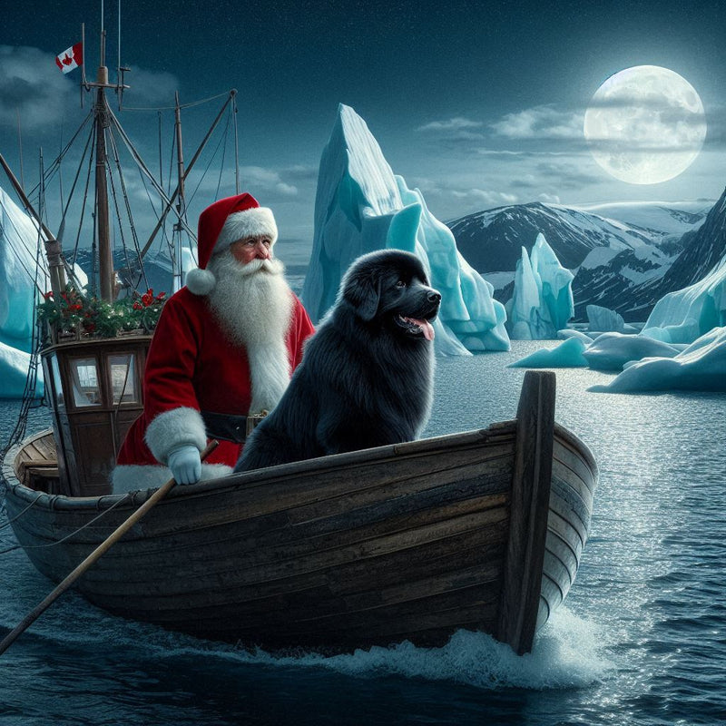 Santa & his Newfoundland Dog