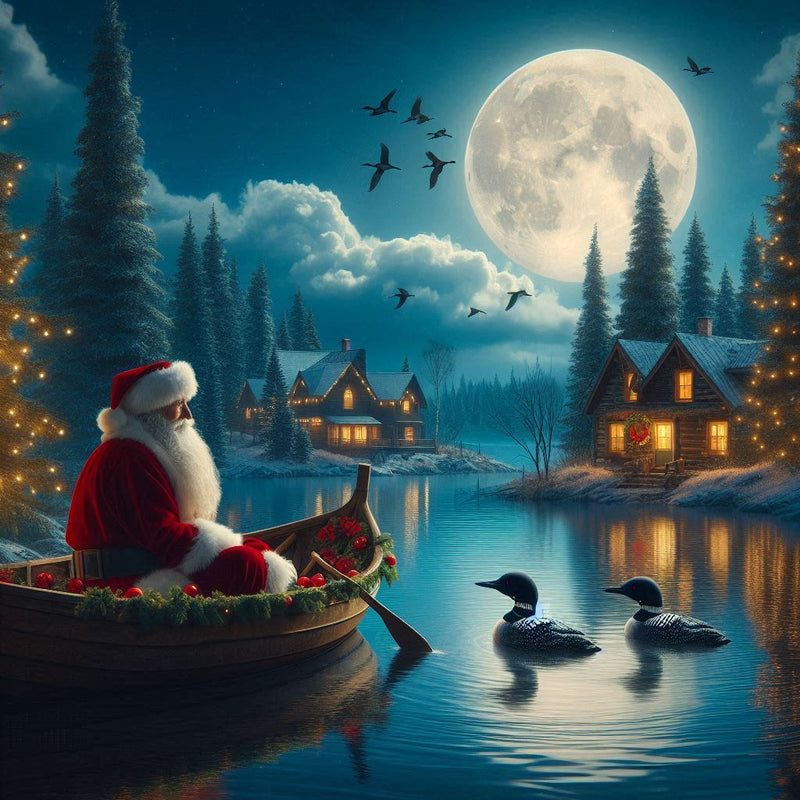 Santa on a Lake