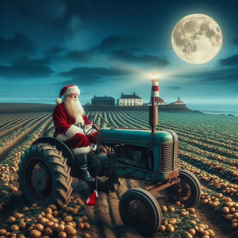 Santa on a Tractor