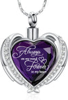 Angel Wing Heart Urn Pendant Necklace