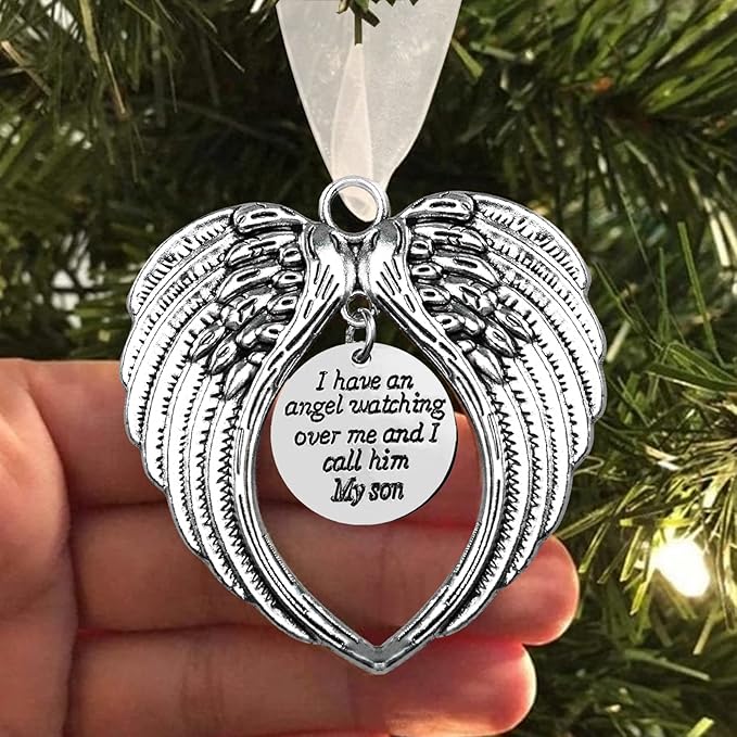 Memorial Son Ornament Angel Wings