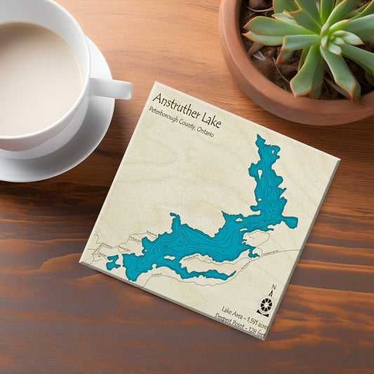 Anstruther Lake Map Coaster