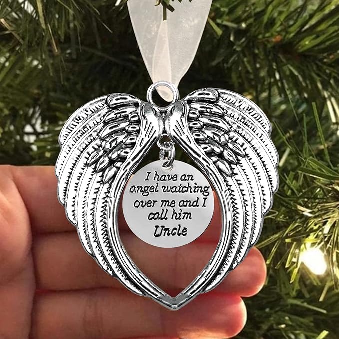 Memorial Uncle Ornament Angel Wings